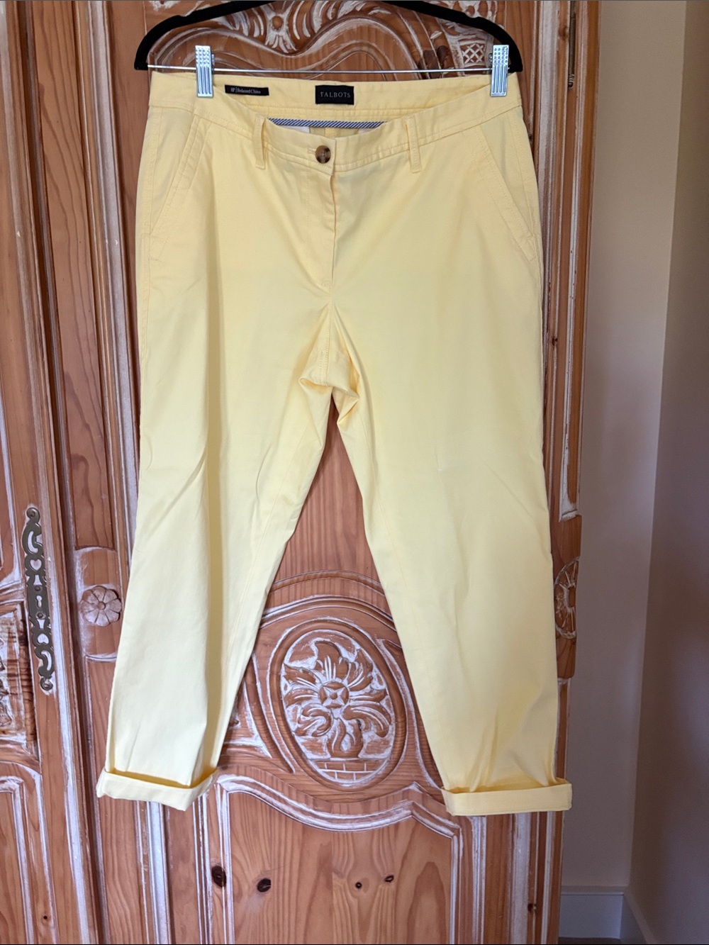 Talbots  Yellow Chino Pants New cuffed legs